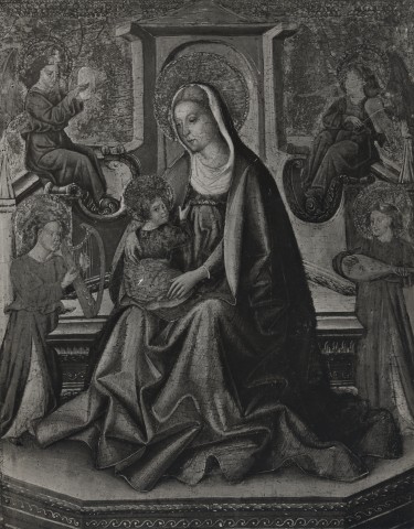 Philadelphia Museum of Art — F. Gentile da Fabriano - Virgin and Child and Angels — insieme, dopo la pulitura